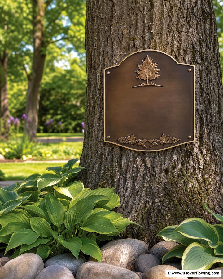 Dedication Plaques on Trees - 25 Memorial Garden Ideas to Honor Loved Ones