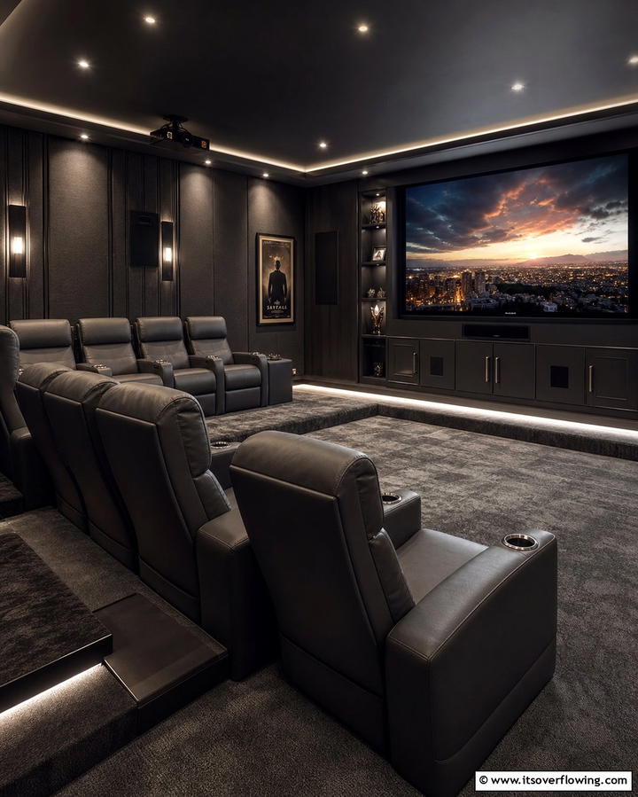 Deep Charcoal GrayExact - 30 Home Theater Paint Colors for Immersive Entertainment