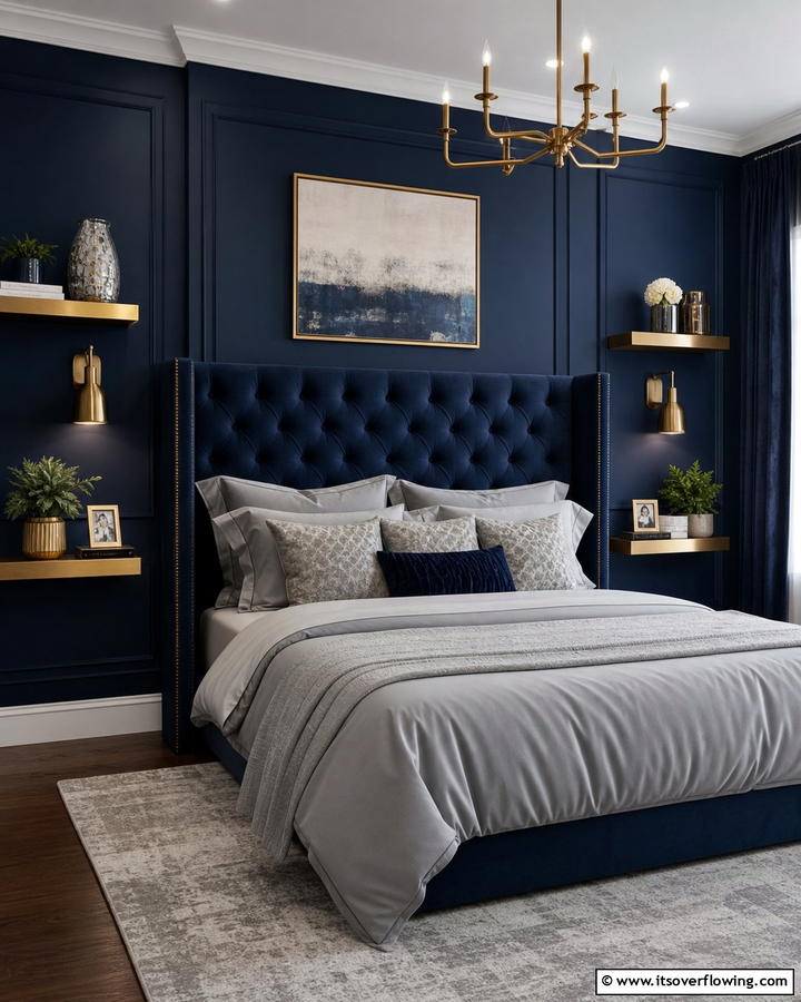 Deep Moody Blues - 21 Bedroom Paint Colors to Create Your Dream Sleep Sanctuary