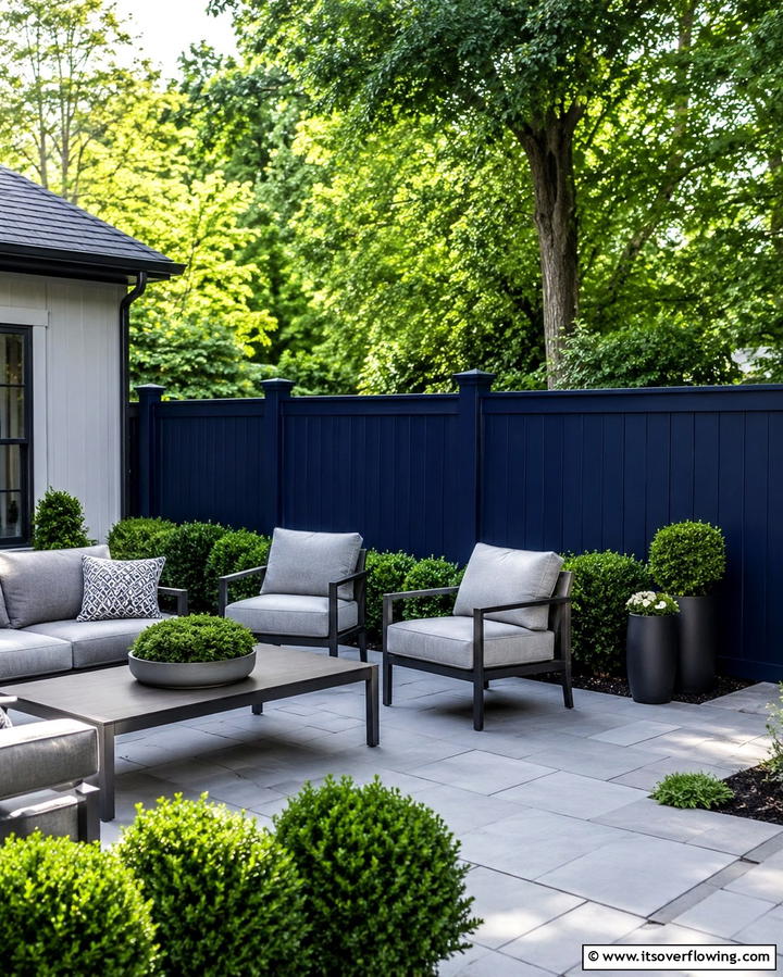 Deep Navy - 30 Best Fence Paint Colors for Outdoor Style