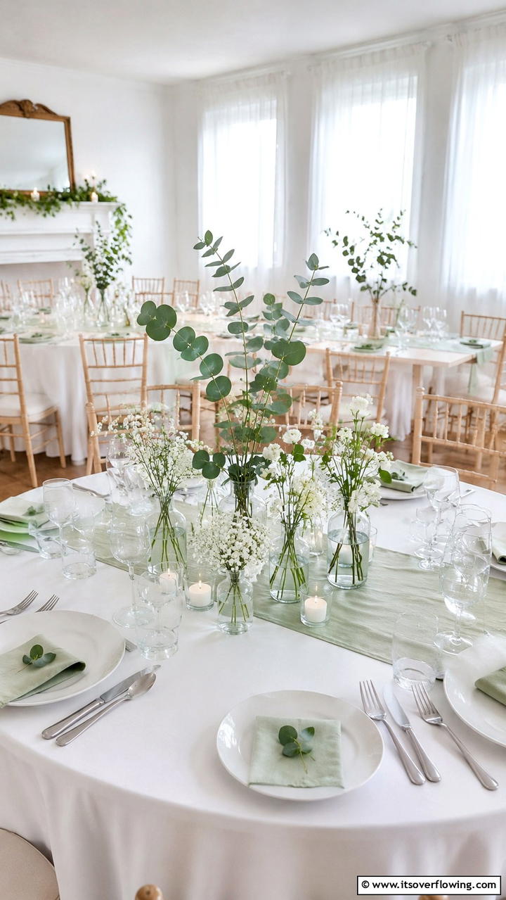 Delicate Eucalyptus Harmony - 30 Eucalyptus Wedding Centerpieces for Natural Elegance
