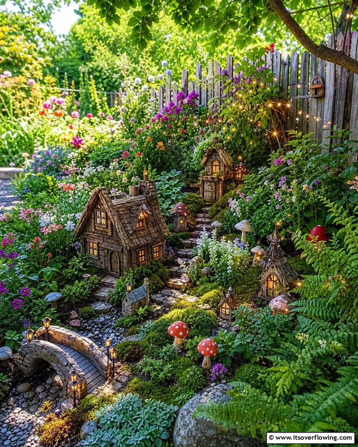 Delightful Fairy Garden Nook - 21 Cottage Garden Ideas Full of Whimsical Blooms