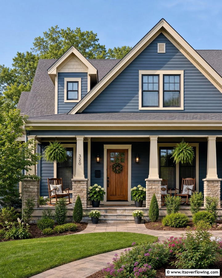 Denim Blue Comfort - 20 Midnight Blue and Dark Blue House Siding Colors