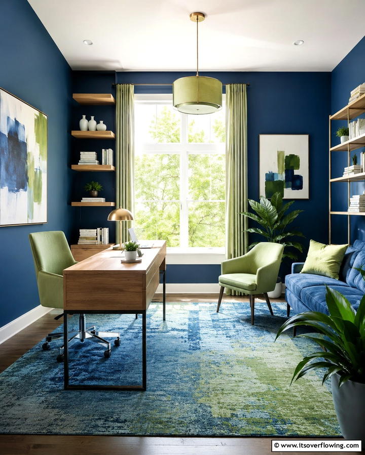 Denim Blue and Pistachio Play - 30 Refreshing Blue and Green Color Combos for Home Decor