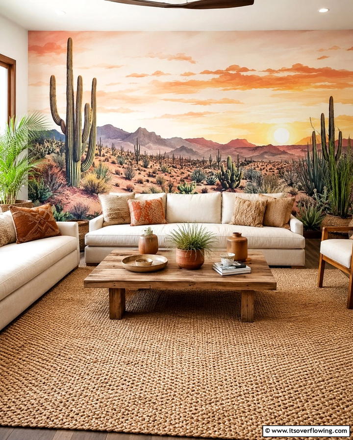 Desert Inspired Wall Murals - 25 Desert Themed Room Ideas for a Warm and Inviting Space