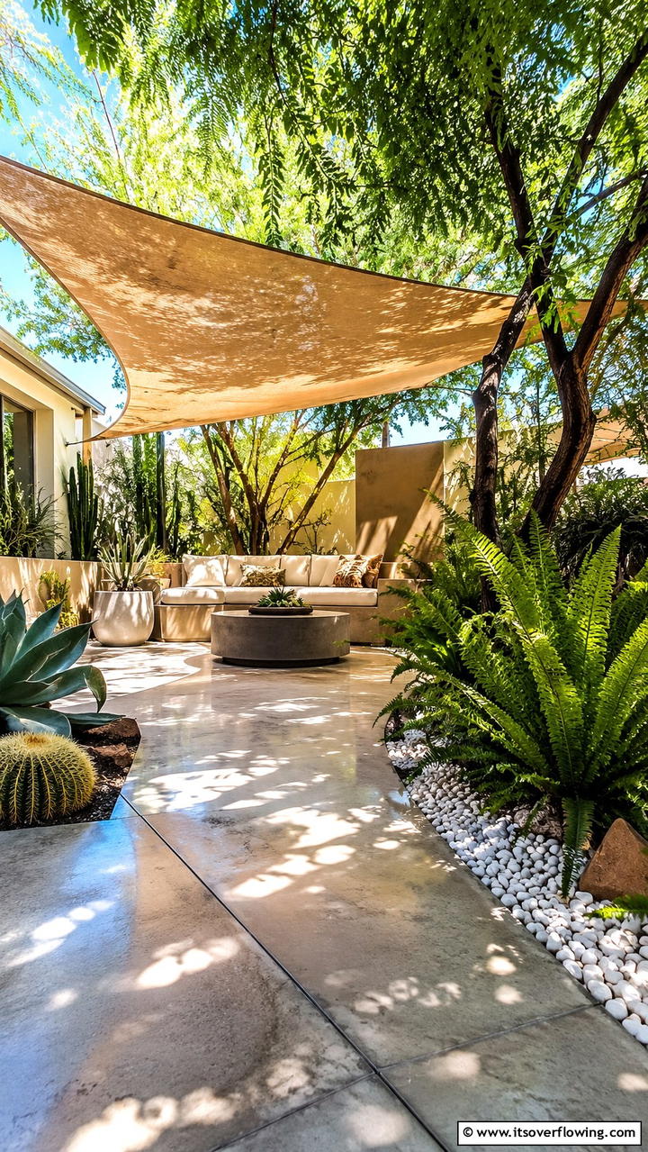 Desert Shade Garden - 30 Desert Landscape Ideas for Low-Water Gardens