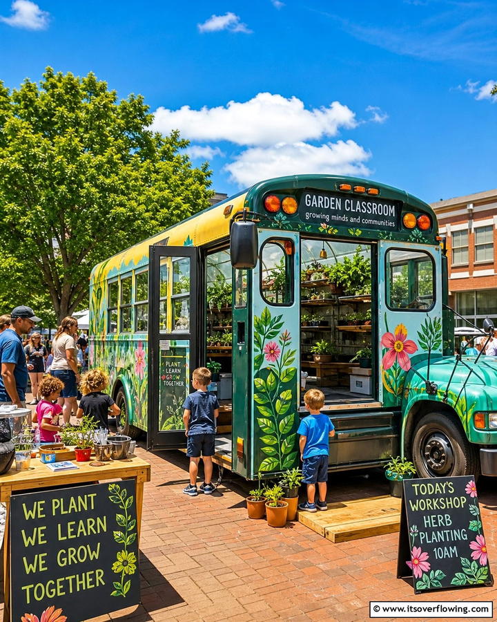 Design a Portable Greenhouse for Community Outreach - 20 School Bus Greenhouse Ideas for Sustainable Living