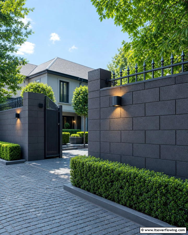 Designer Block Panel - 30 Creative Cinder Block Fence Designs for Outdoor Spaces