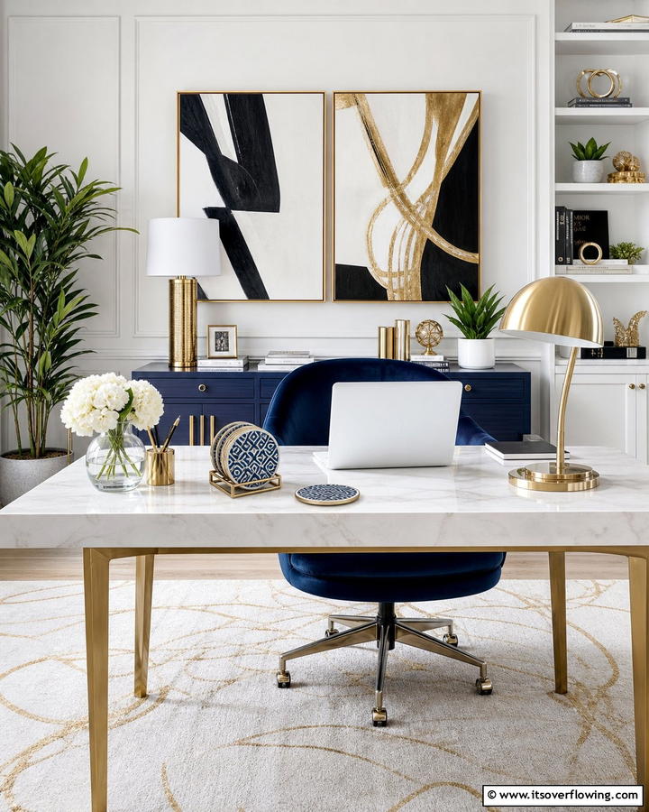 Designer Coaster Set Display - 30 Desk Decor Ideas to Elevate Your Home Office