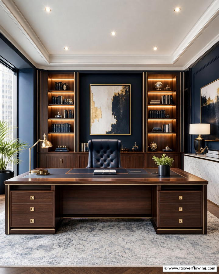 Designer Executive Desk - 21 Desk Ideas for Productive & Stylish Home Offices