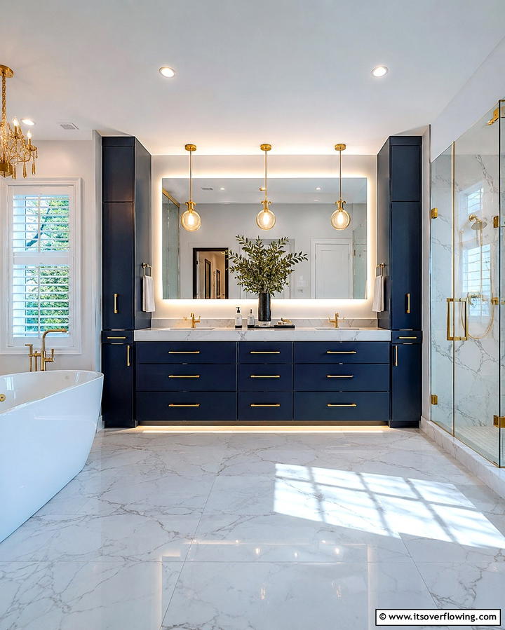 Designer Vanity Excellence - 30 Romantic Bathroom Ideas for a Luxurious Spa Retreat