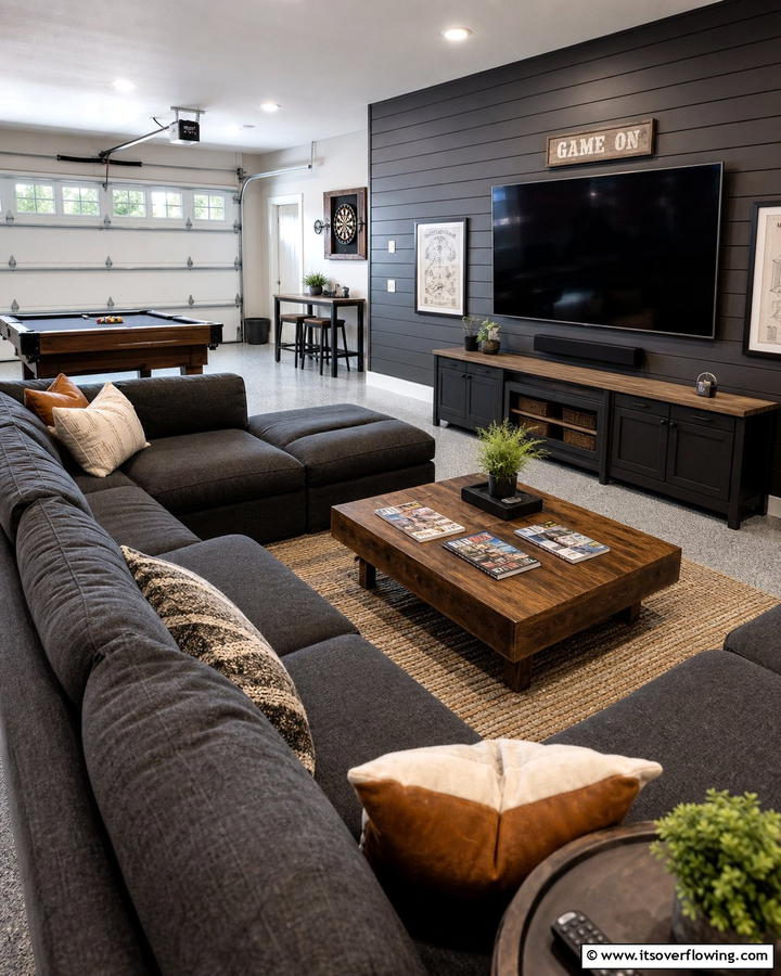 Designing a Comfortable Lounge Area - 30 Garage Game Room Ideas for Ultimate Entertainment Zones