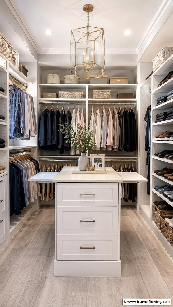 Designing a Compact Closet Island - 30 Smart Hall Closet Organization Ideas for Maximized Space