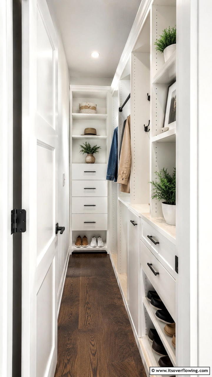 Designing a Slim Profile for Narrow Closets - 30 Smart Hall Closet Organization Ideas for Maximized Space