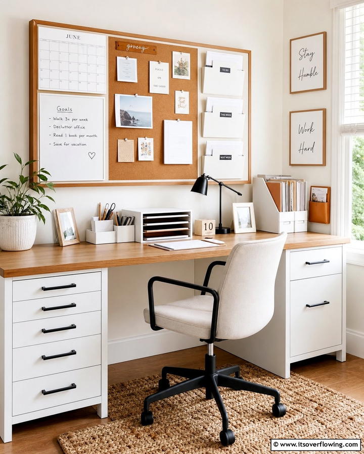 Desk Command Center - 25 Command Center Ideas to Organize Your Home and Life