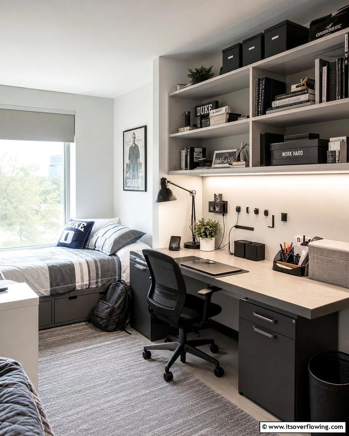 Desk Organization Hacks - 25 Boys Dorm Room Ideas for Stylish Spaces