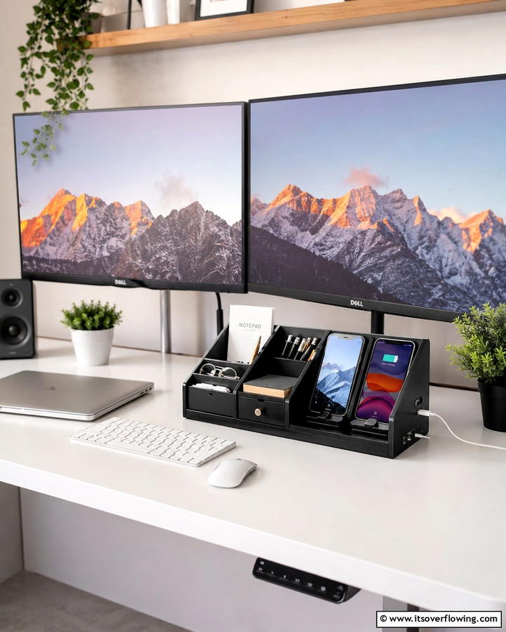 Desk Organizer Charging Station - 25 Smart Charging Station Ideas for a Tidy Home