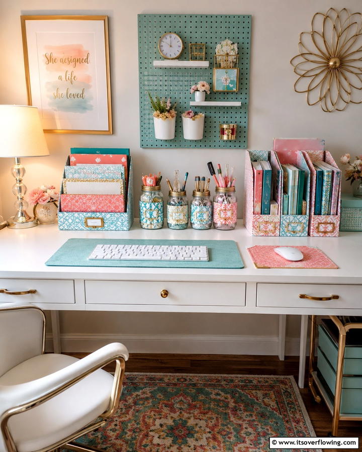 Desk Organizer Projects - 30 Affordable Budget Home Office Ideas for Productive Workspaces