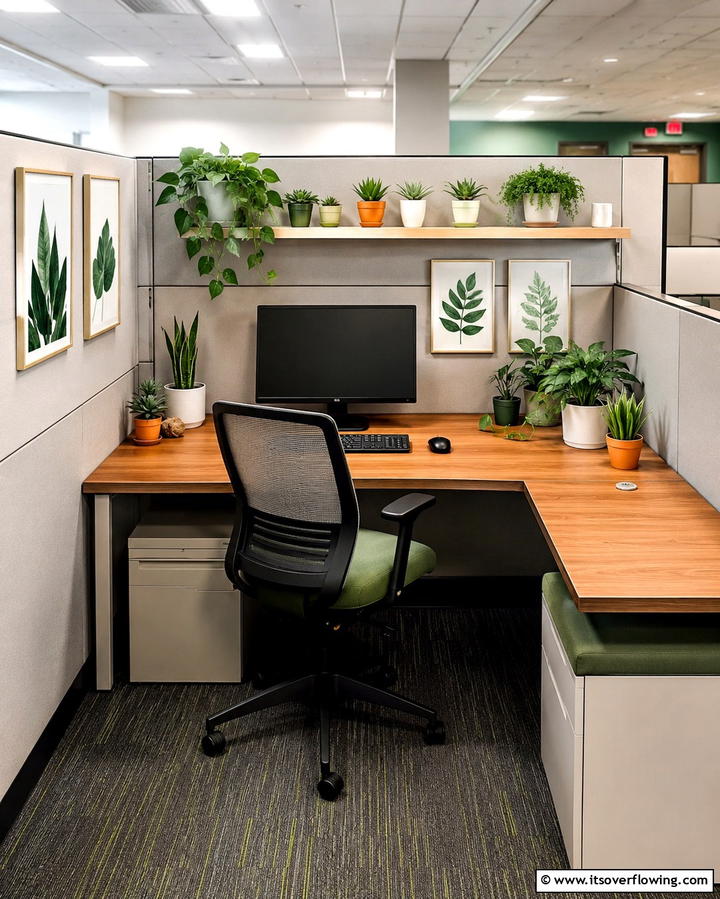 Desk Plants for a Fresh Touch - 25 Cubicle Decor Ideas to Personalize Your Workspace
