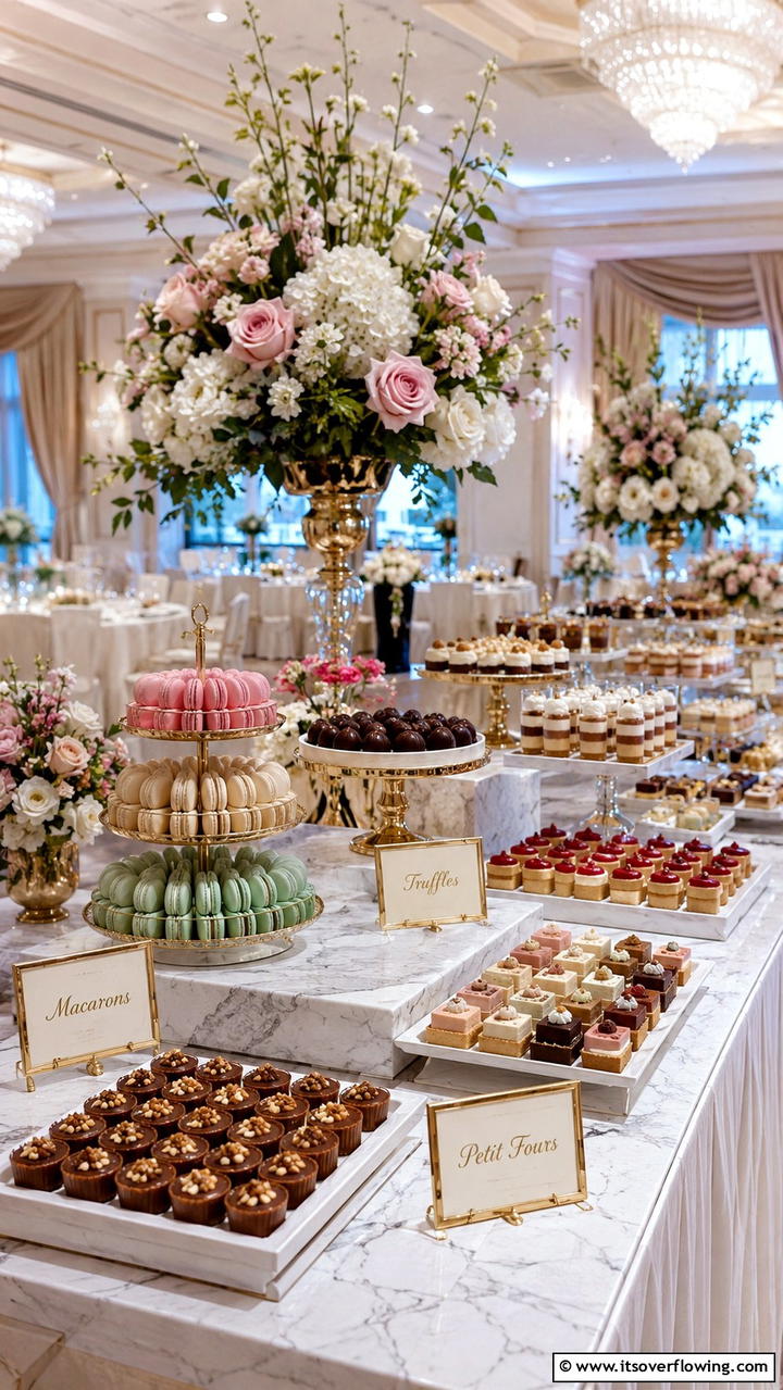 Dessert Buffet Display - 21 Delicious Wedding Dessert Ideas for a Sweet Celebration