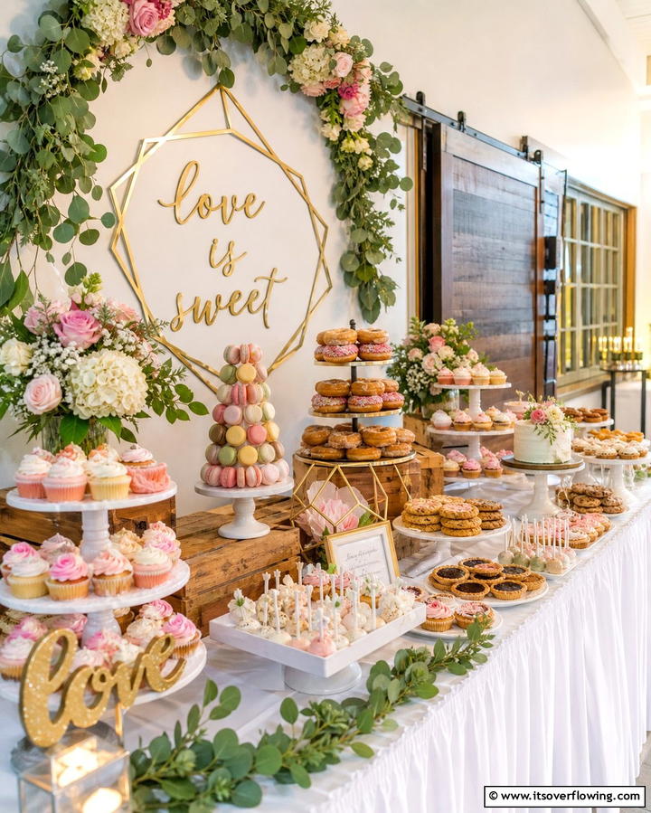 Dessert Table Buffet - 25 Casual Wedding Ideas for a Relaxed and Intimate Celebration