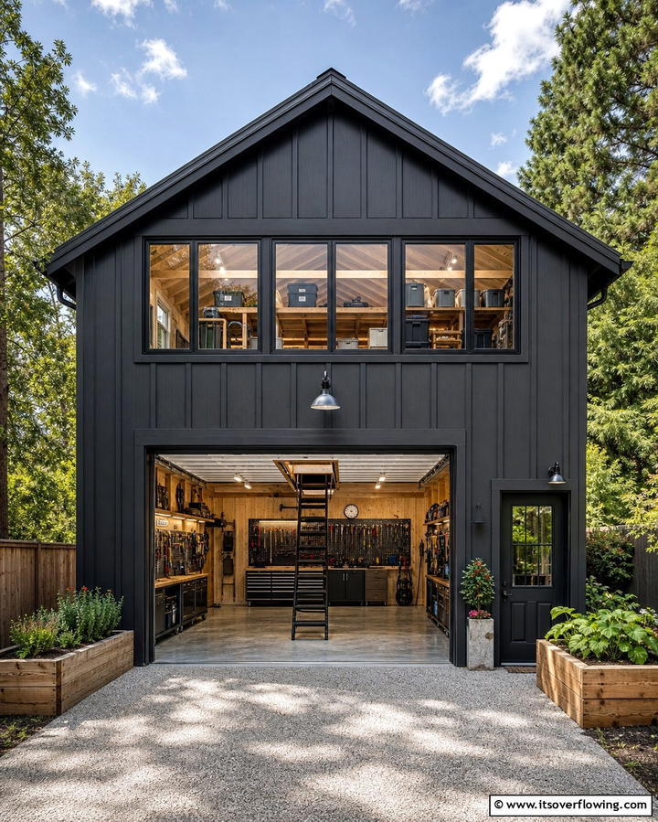 Detached Garage with Loft Storage - 25 Detached Garage Ideas for Extra Storage and Style