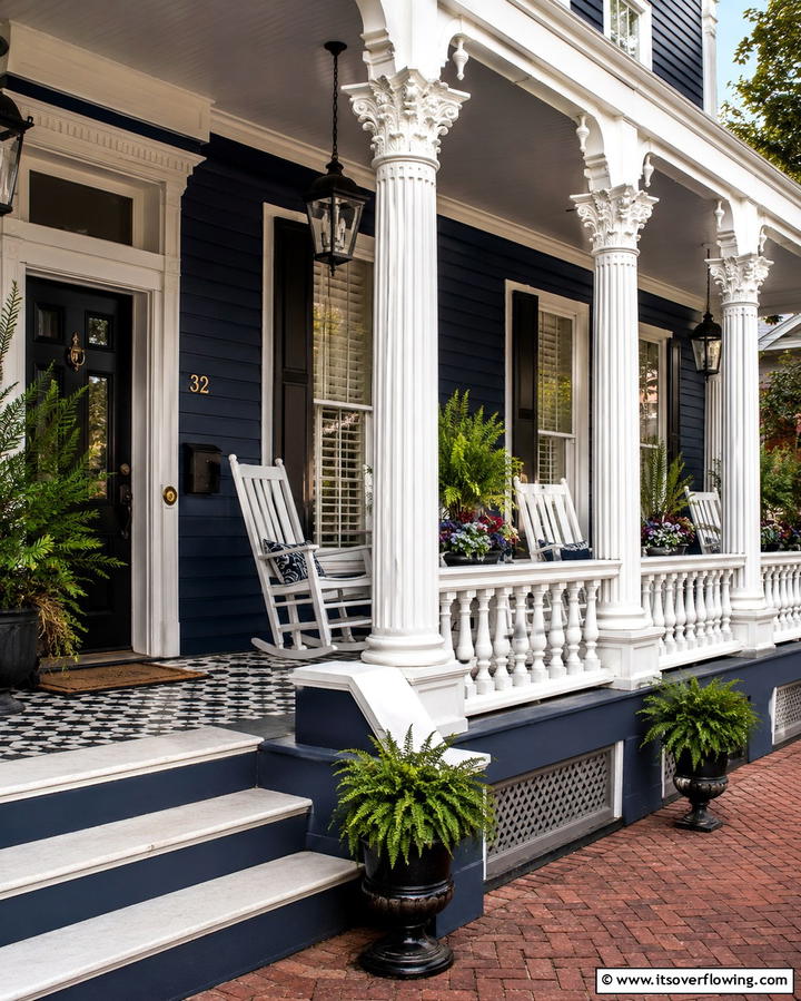 Detailed Wooden Columns - 20 Charming Victorian Porch Ideas for a Classic Look
