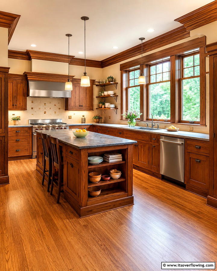Detailed Woodwork Trim - 25 Craftsman Kitchen Ideas for a Classic and Timeless Design