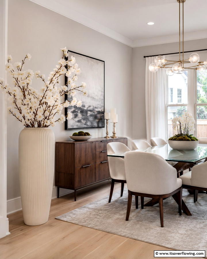 Dining Room Centerpiece Alternative - 25 Large Floor Vase Decoration Ideas for Stunning Interiors