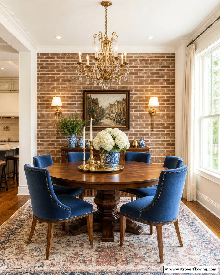 Dining Room Elegance - 25 Brick Accent Wall Ideas for a Stylish Home Feature