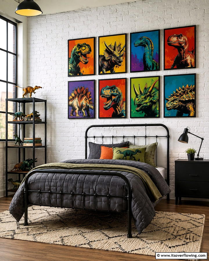 Dinosaur Art Frames - 30 Dino-Mite Kids Room Ideas- Dinosaur Themes & Decor