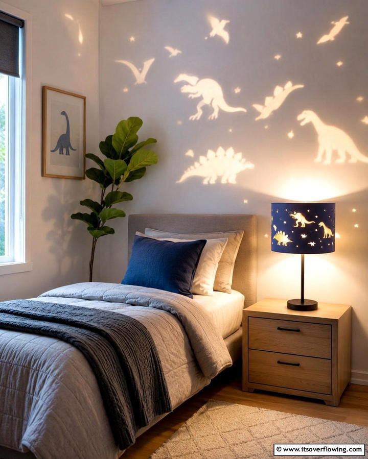 Dinosaur Lamp Shades - 30 Dino-Mite Kids Room Ideas- Dinosaur Themes & Decor
