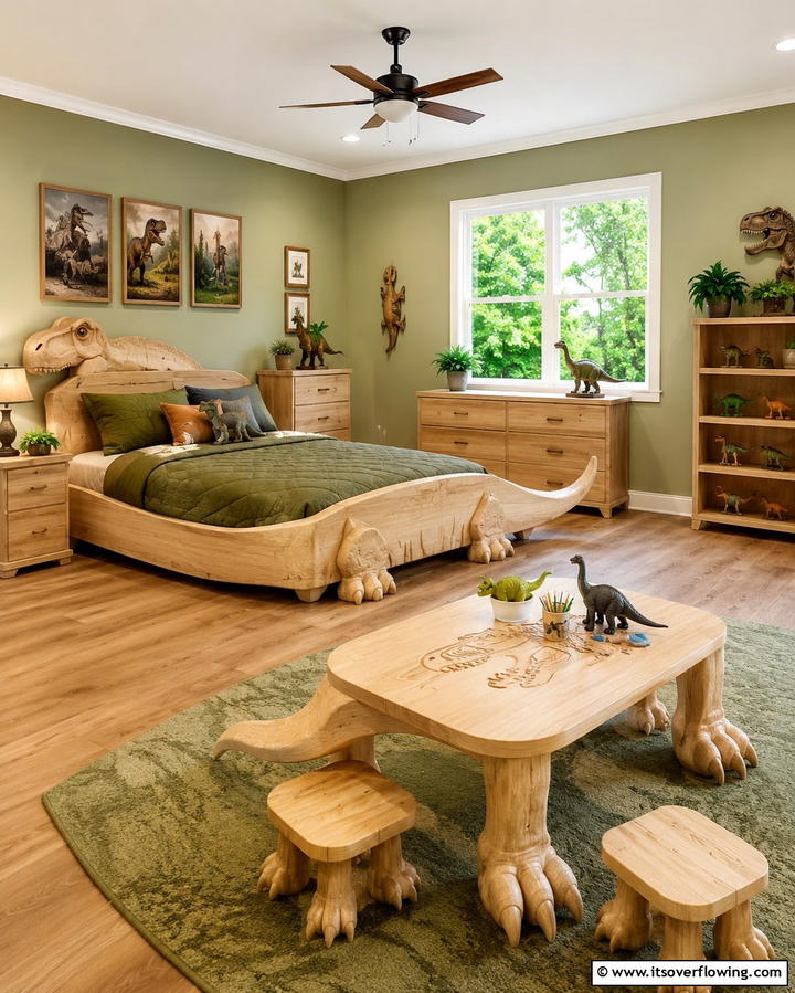 Dinosaur Themed Furniture - 30 Dino-Mite Kids Room Ideas- Dinosaur Themes & Decor