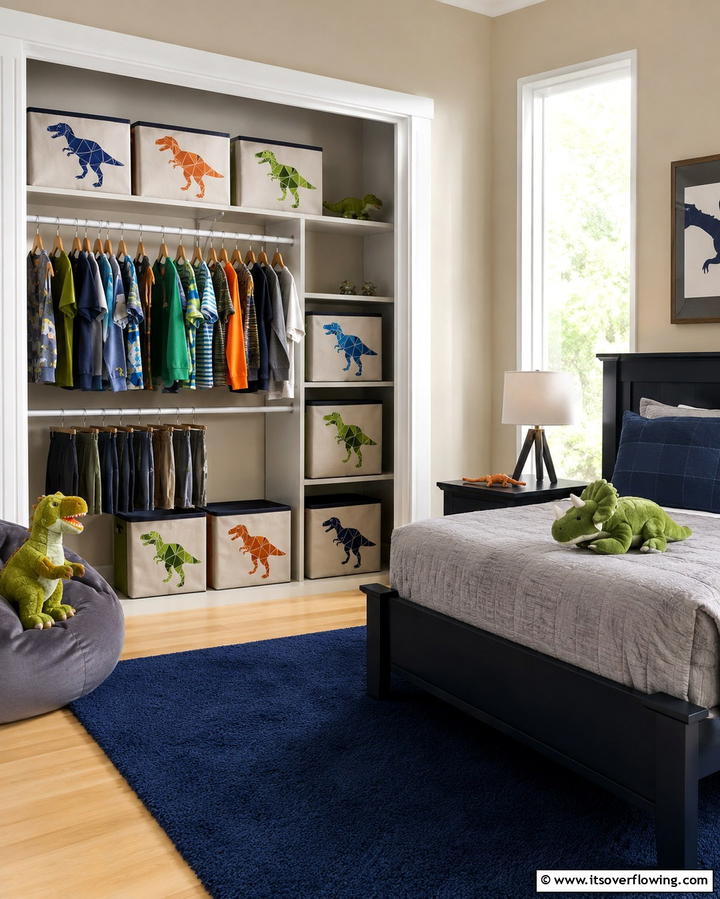 Dinosaur Themed Storage Boxes - 30 Dino-Mite Kids Room Ideas- Dinosaur Themes & Decor