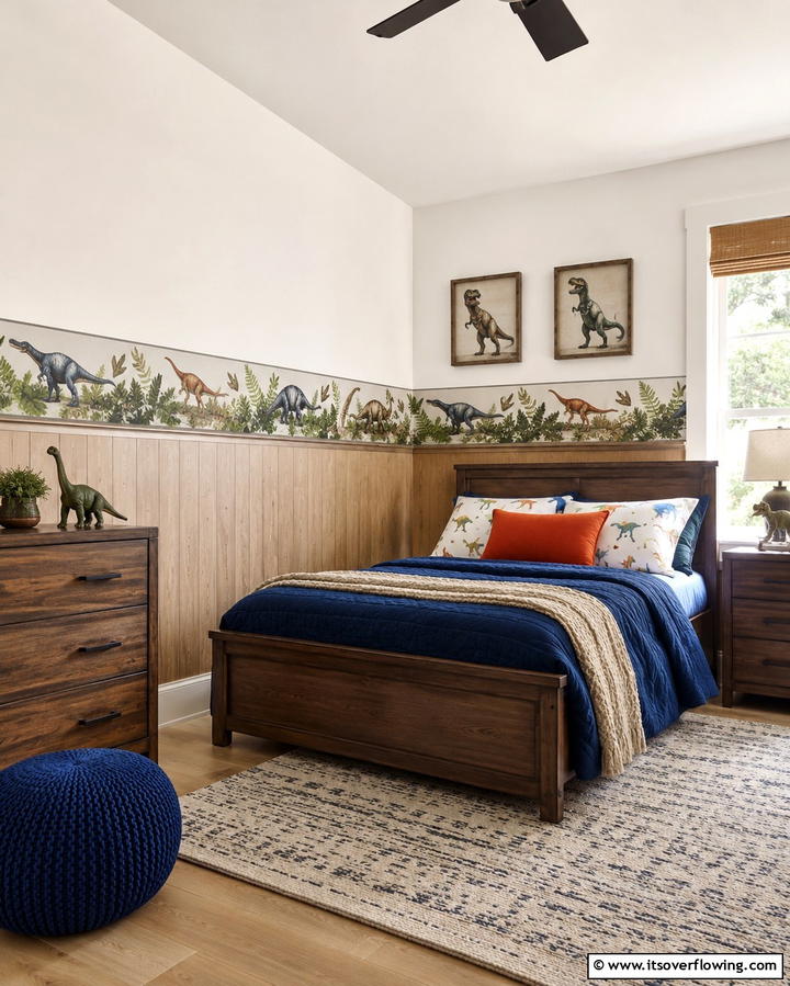 Dinosaur Themed Wall Borders - 30 Dino-Mite Kids Room Ideas- Dinosaur Themes & Decor