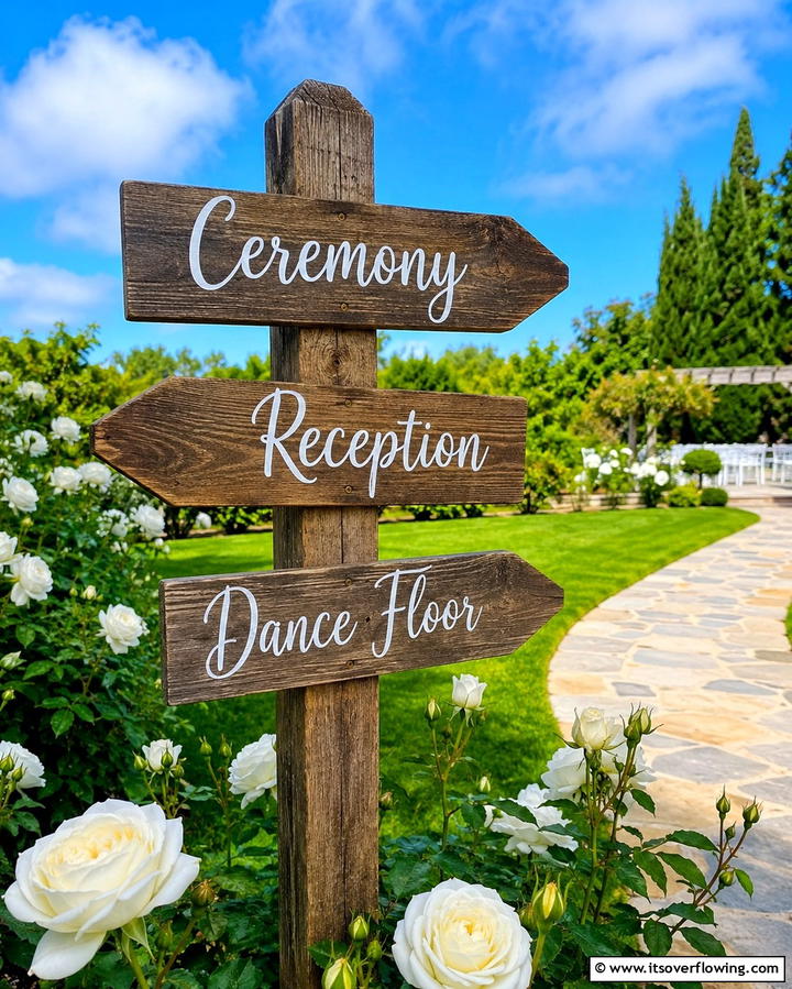 Directional Arrows for Guidance - 30 Creative Wedding Sign Ideas to Personalize Events