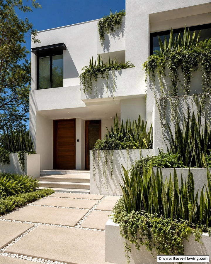 Discrete Fencing - 30 Minimalist House Exterior Ideas- Clean & Modern Designs