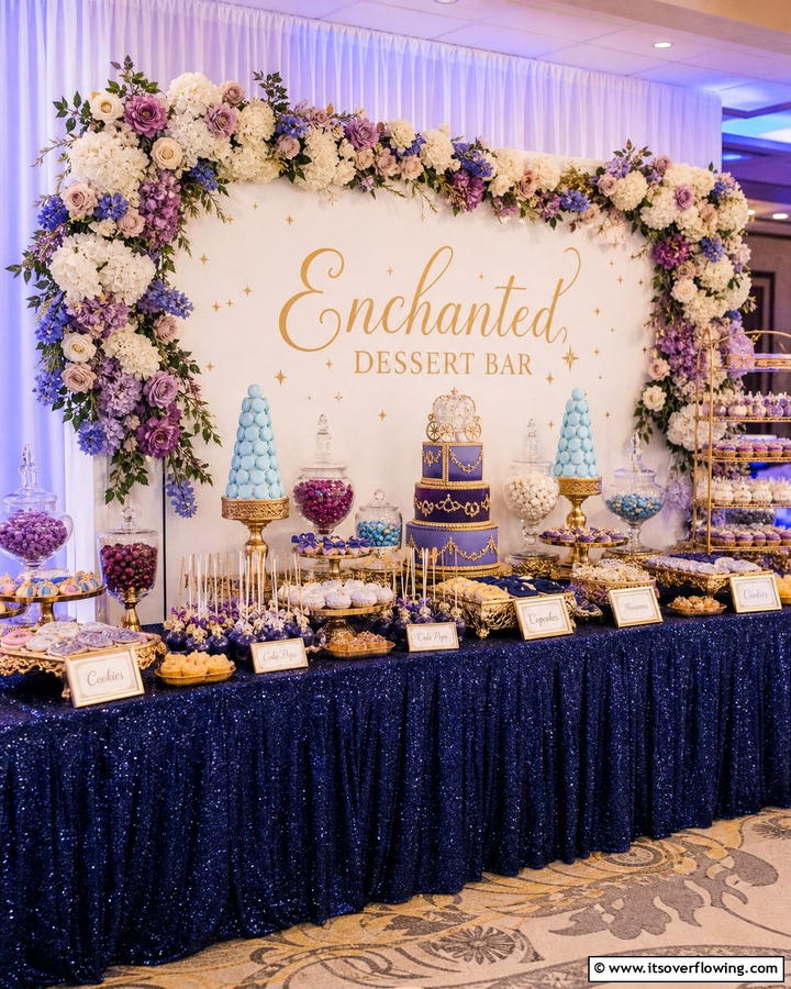 Disney Inspired Dessert Bar - 30 Magical Disney Wedding Ideas for Your Dream Day