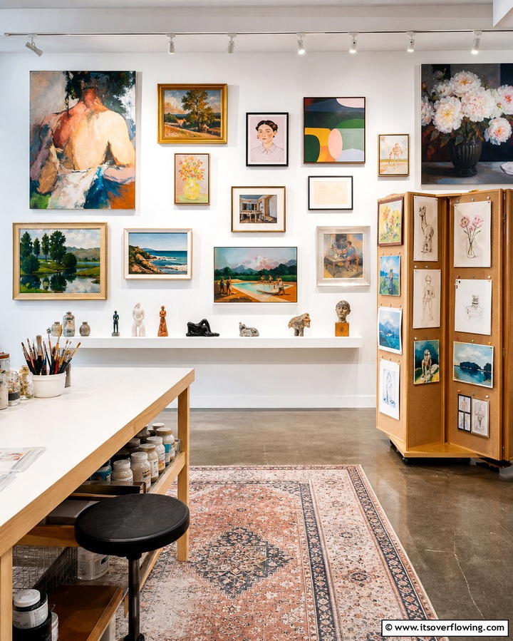 Display Space for Finished Artwork - 25 Art Room Ideas for Creative Inspiration