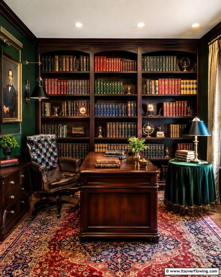 Displaying Leather Bound Books - 25 Dark Academia Interior Design Ideas for Sophistication