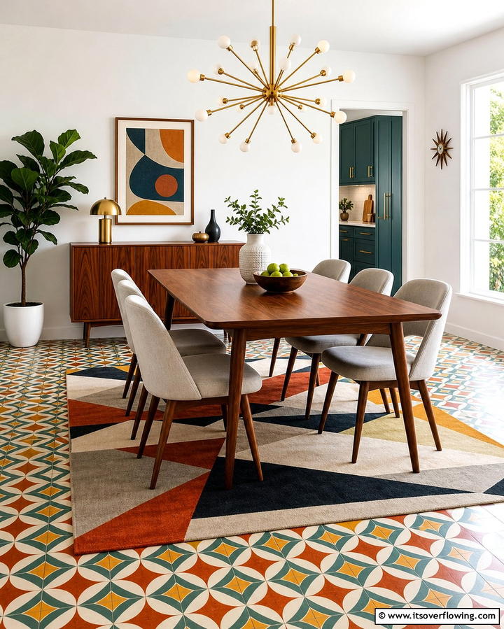 Distinctive Flooring Choices - 30 Mid-Century Modern Dining Rooms with Timeless Design