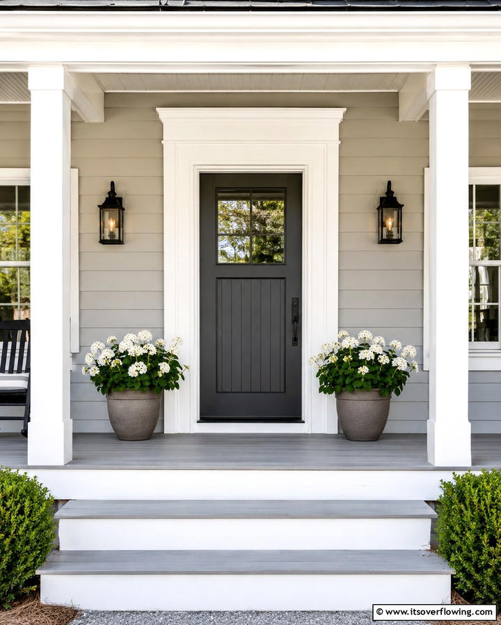 Distinctive Recessed Panel Door - 30 Farmhouse Front Door Ideas for Curb Appeal