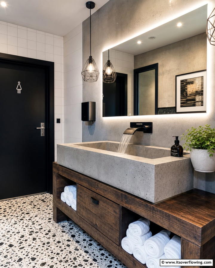 Distinctive Sink Designs - 20 Restaurant Bathroom Ideas for a Stylish Space