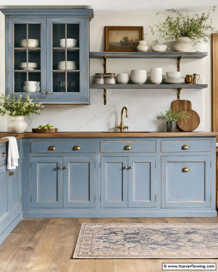 Distressed CabinetryOne - 25 French Country Kitchen Ideas for a Charming Look