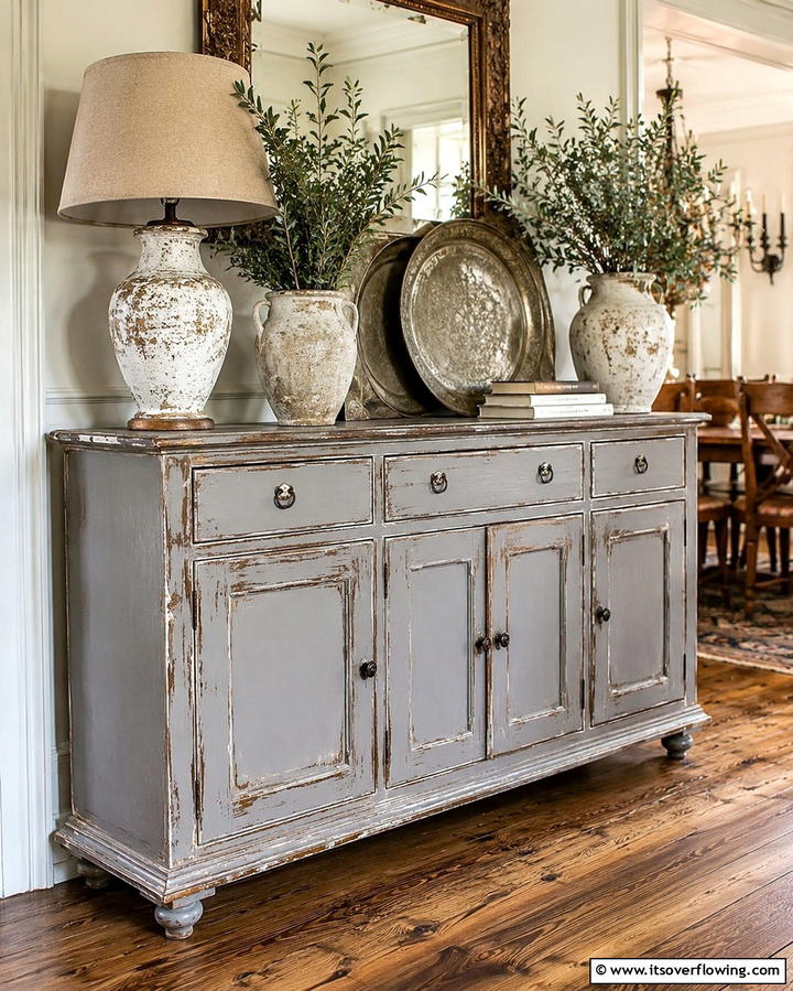 Distressed Sideboards for Functional Decor - 20 Vintage Dining Room Ideas for Timeless Elegance