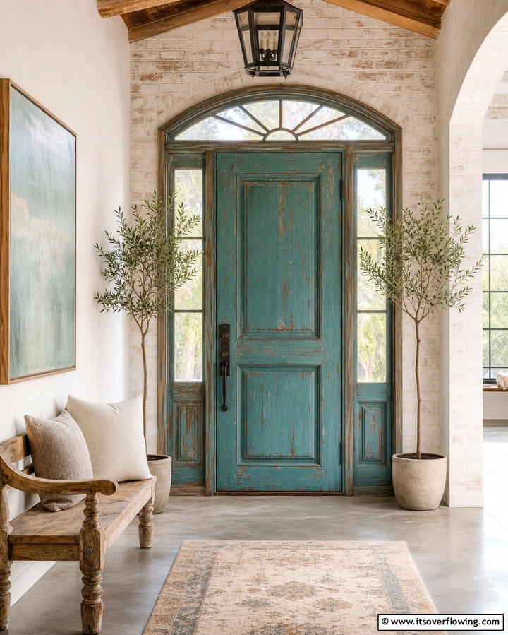 Distressed Wood Front Door - 25 Rustic Front Door Ideas to Welcome Guests in Style
