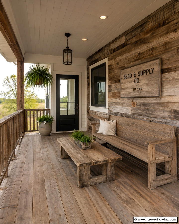 Distressed Wooden Signs - 25 Rustic Porch Ideas to Create a Cozy Outdoor Retreat