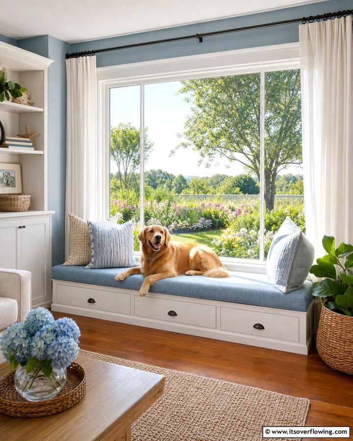 Dog Window Seat - 25 Dog Room Ideas for a Pet-Friendly Home