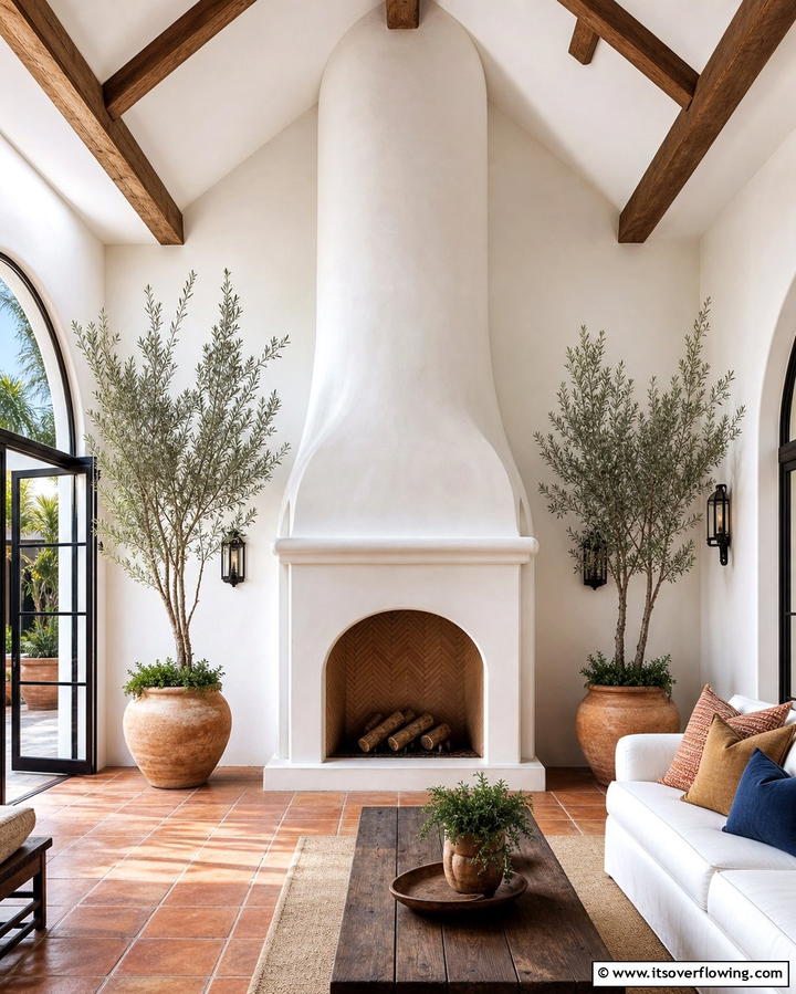 Dome Shaped Chimney Top - 25 Spanish Style Fireplace Ideas for Cozy Living Spaces