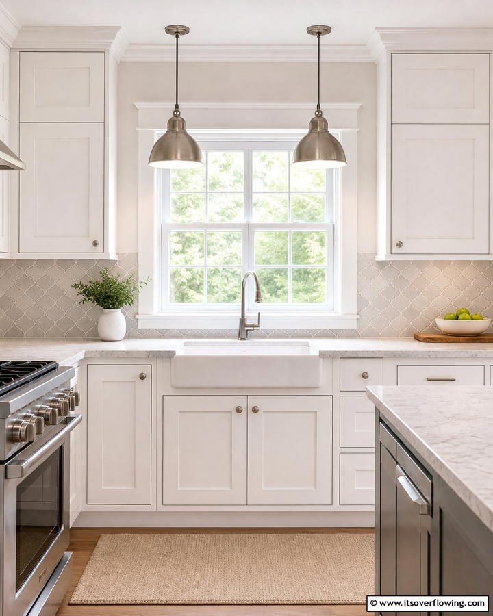 Dome Shaped Lights for Focused Illumination - 20 Kitchen Sink Lighting Ideas for a Brighter Space